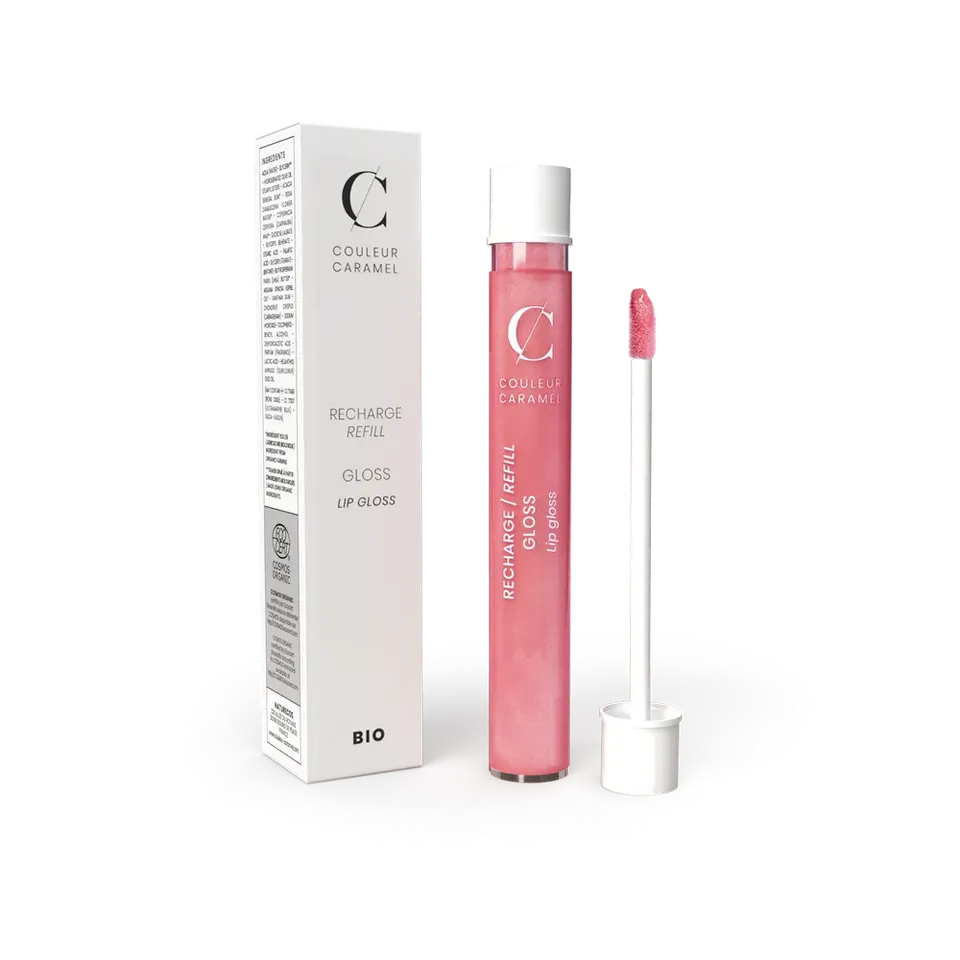 couleur-caramel-gloss-gloss-bio-rechargeable-tons-corail-ros-framboise-ou-marron image 1
