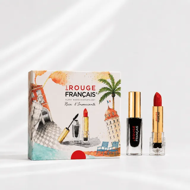 le-rouge-fran-ais-nice-l-insouciante-coffret-maquillage-mascara-rouge-l-vres image 1
