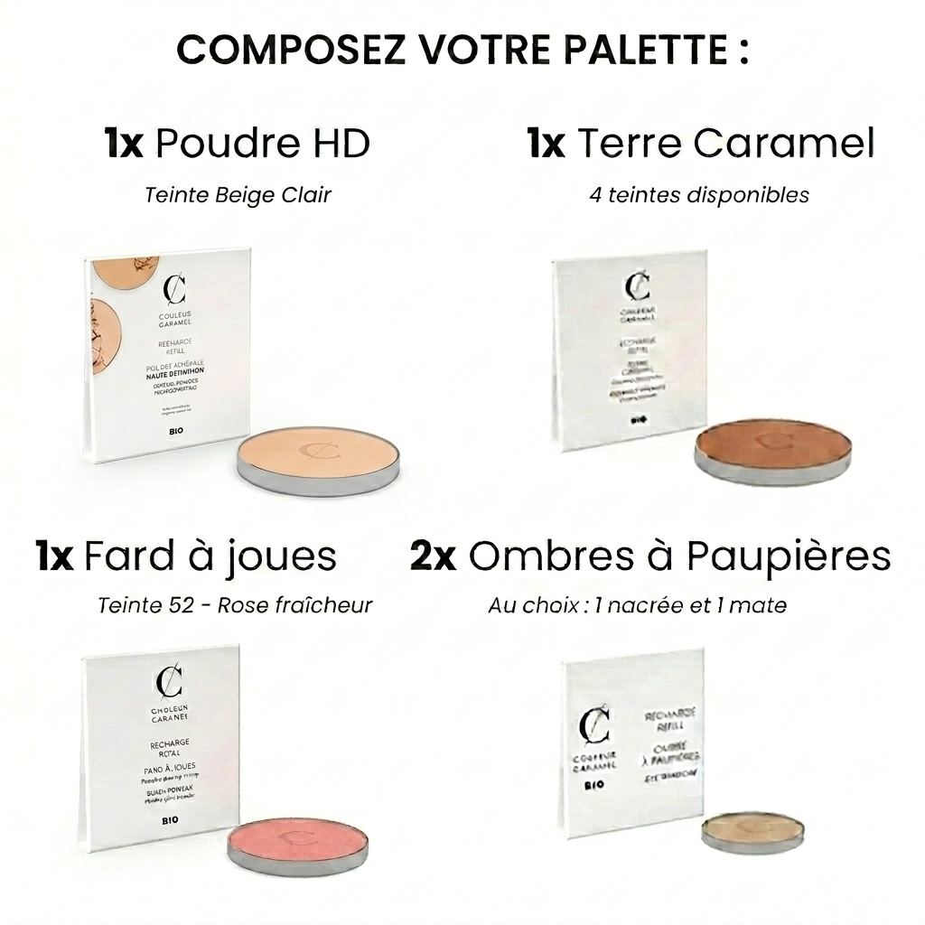 couleur-caramel-la-palette-des-pros-rechargeable-composer-6-recharges-incluses image 3