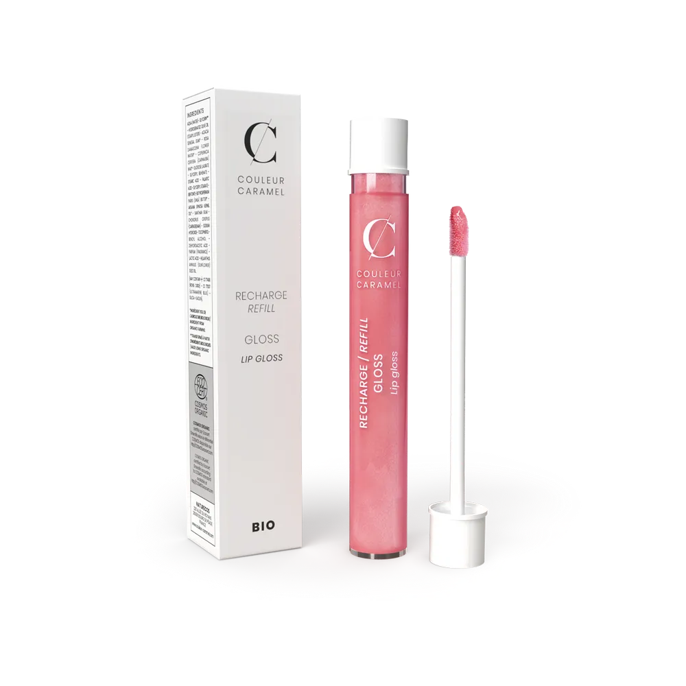 couleur-caramel-gloss-gloss-bio-rechargeable-tons-corail-ros-framboise-ou-marron image 1