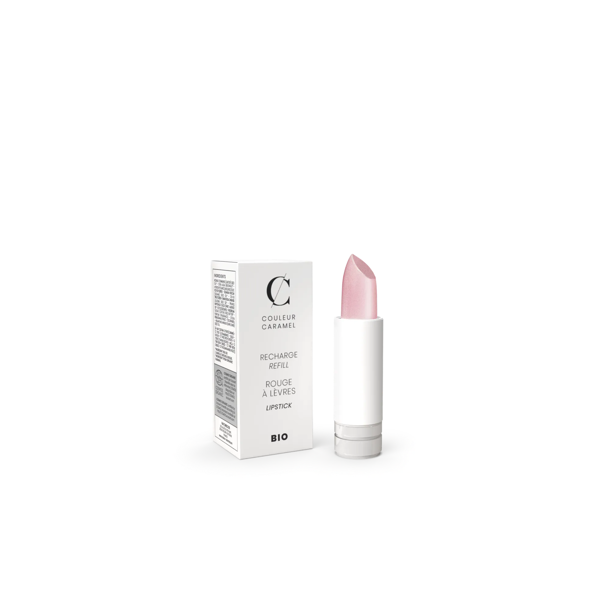 couleur-caramel-recharge-rouge-l-vres-m-tal-recharge-bio-effet-miroir-rose-p-le- image 1